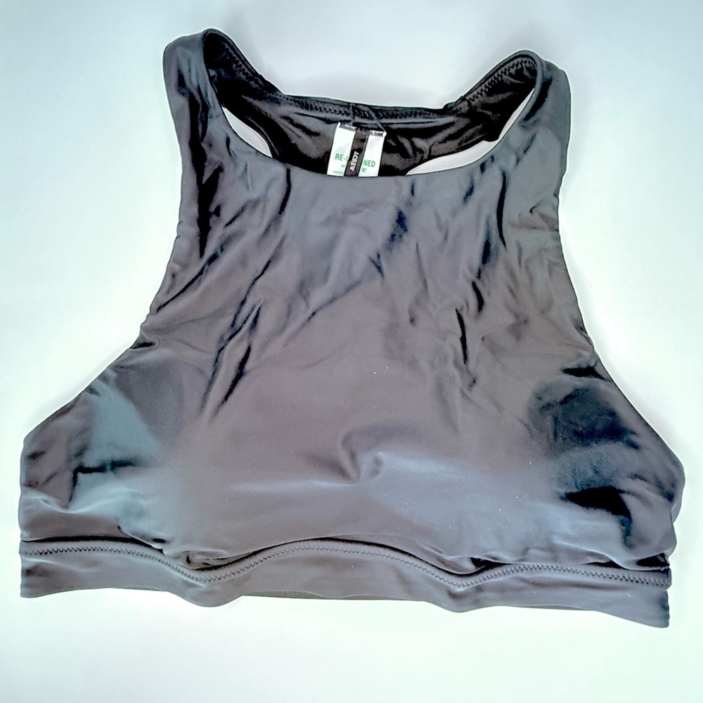 J. Crew Black Bikini Eco Swim Crop Top Size Large NEW